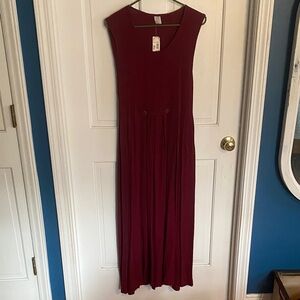 Vintage Deep Red Maxi Dress